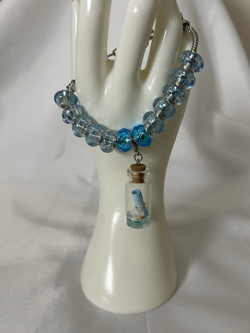 Lovely Message In A Bottle Bracelet. Measures 8”